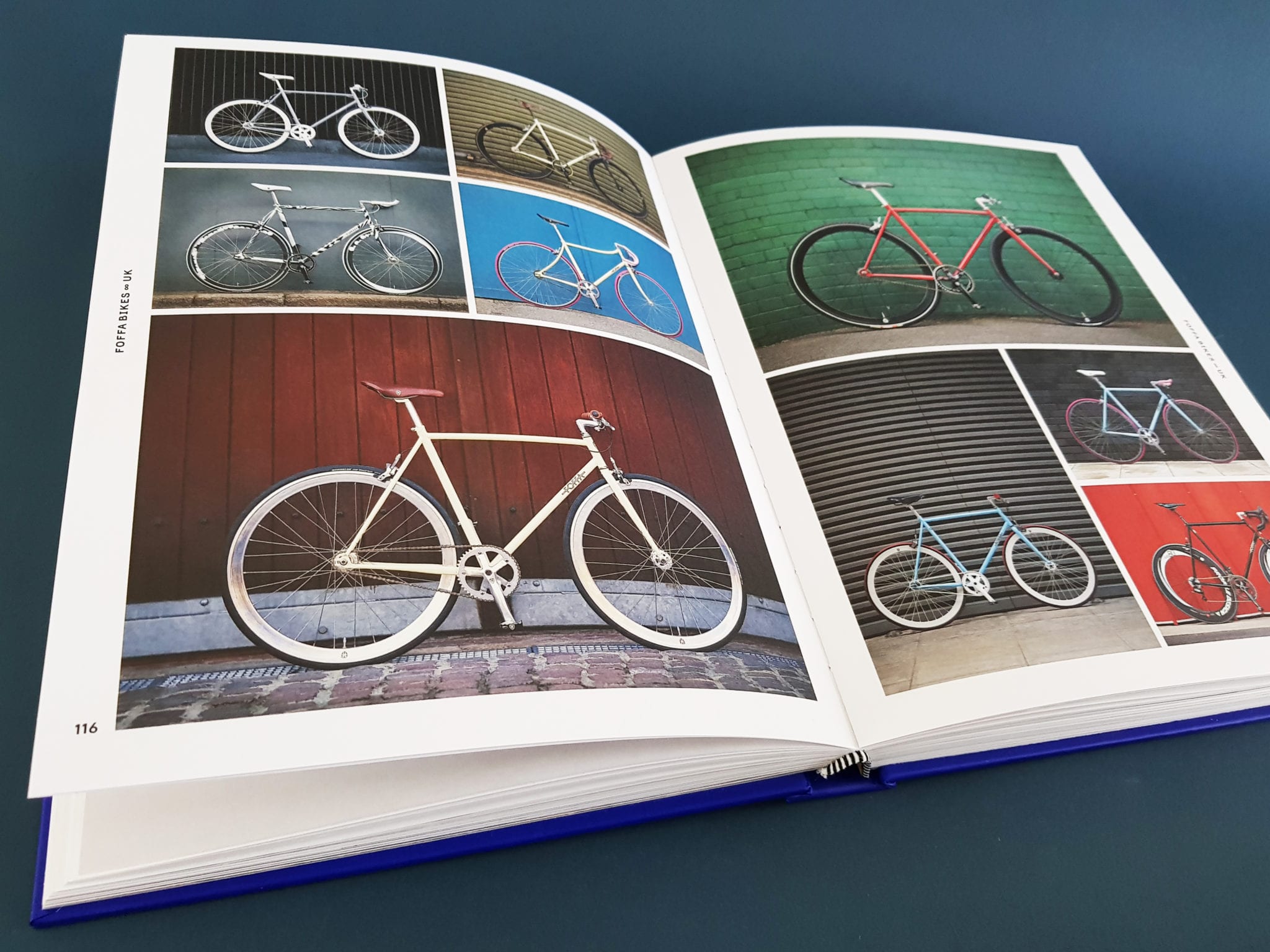 The Bicycle Artisans Thames&Hudson Verlag aufgeschlagene Doppelseite