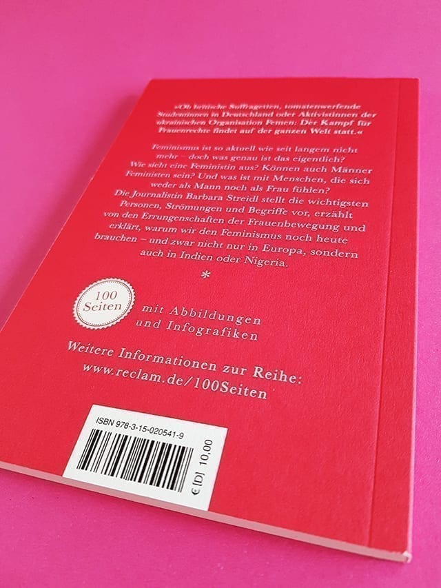 Feminismus 100 Seiten Reclam Verlag Buchrückseite