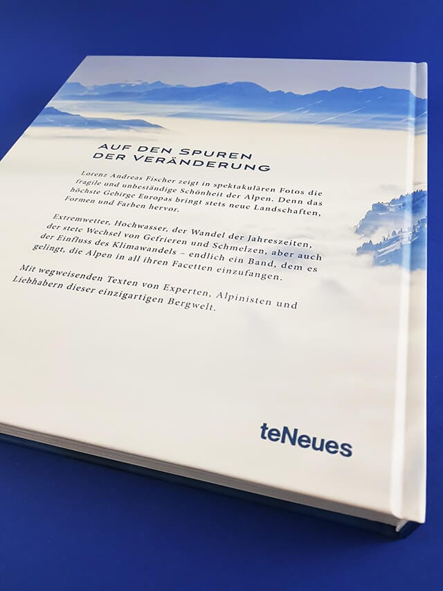 Alpen Ein Hochgebirge im Wandel teNeues Verlag Buchrückseite