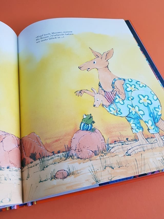 Die Abenteuer von Moose & Mr Brown Kein & Aber aufgeschlagenes Kinderbuch