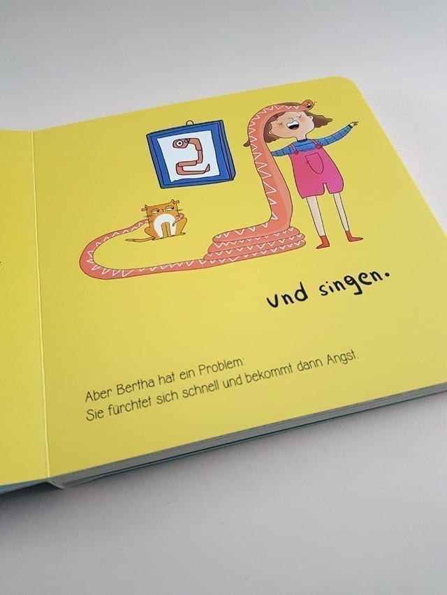 Bertha hat Angst Buchfink Verlag aufgeschlagenes Kinderbuch