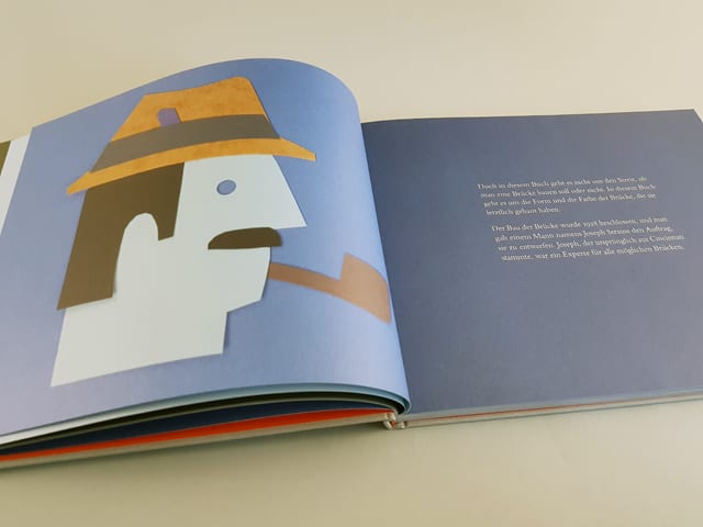 Wer hat die Brücke angemalt Diogenes Verlag aufgeschlagenes Kinderbuch
