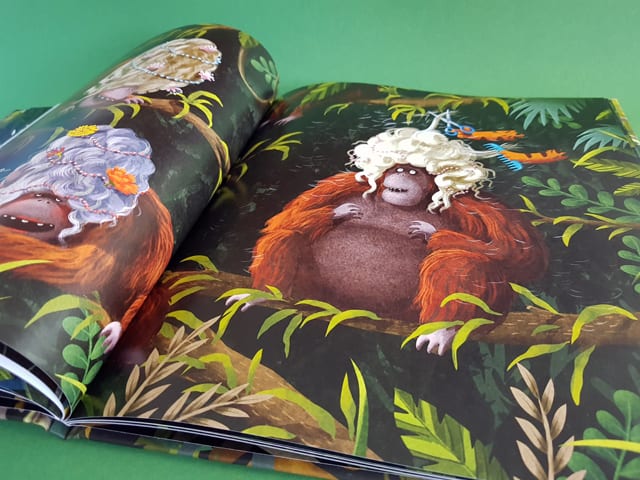 Der achtsame Tiger Mentor Verlag aufgeschlagenes Kinderbuch