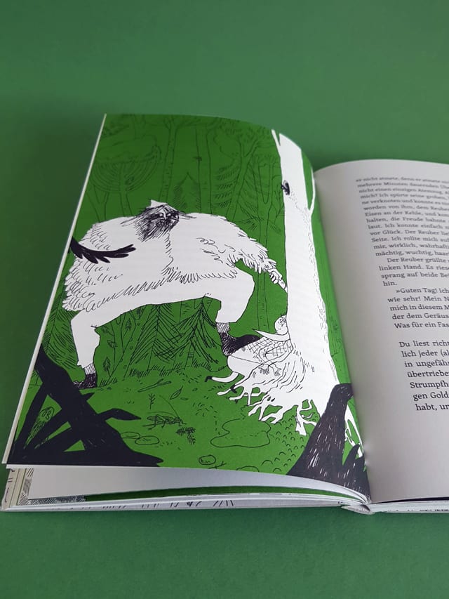Die Reise zum Mittelpunkt des Waldes mairisch Verlag aufgeschlagenes Kinderbuch