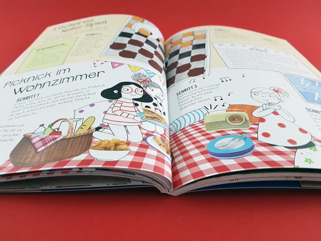 100 Selbermach-Ideen Handbuch für kreative Kids Ravensburger Verlag aufgeschlagenes Kinderbuch