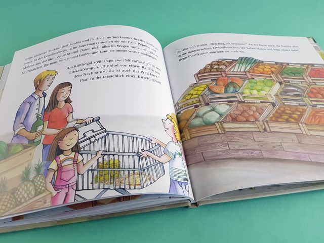 Sophia Paul Zu viel Müll Windy Verlag aufgeschlagenes Kinderbuch