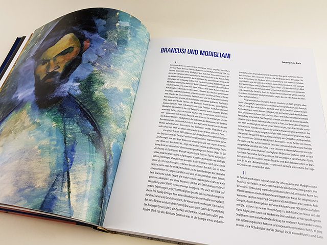 Modigliani Revolution des Primitivismus Hirmer Verlag aufgeschlagenes Buch